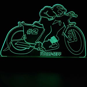 Personalised Speedway Bike LED Night Light, Speedway Racing Gift, Dirt Bike Gift, Night Light, Night Lights, LED Light, Bedroom Light