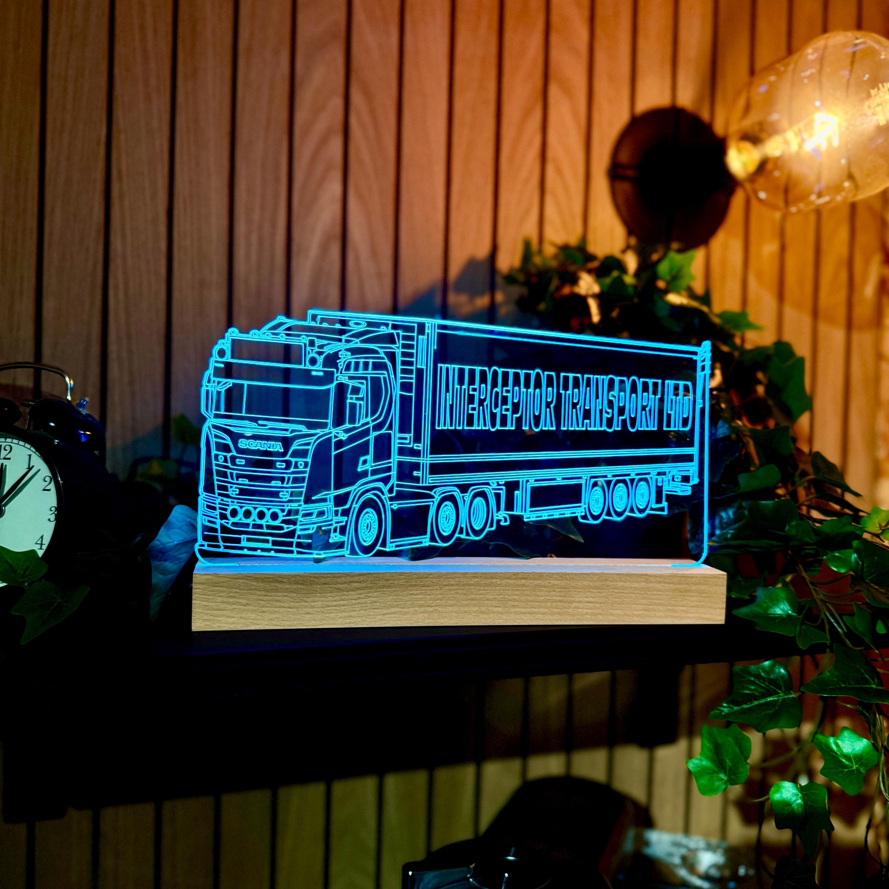 スカニア Scania LED アクリルサインプレート リモコン付き