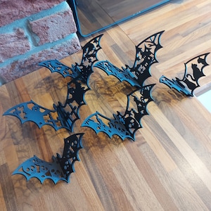 Selection of Halloween Black Bats Vol.1, Spooky, decoration, potions, spiders, haunted houses.
