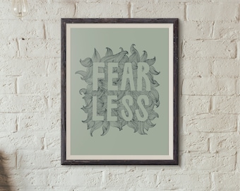 Onverschrokken abstracte lijn Art Print