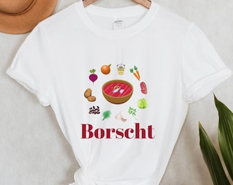 Camisa ucraniana Borscht, comida ucraniana, camisa Borscht, camisa ucraniana, camisa ucraniana divertida, regalo para mamá, regalo de amante de la cocina