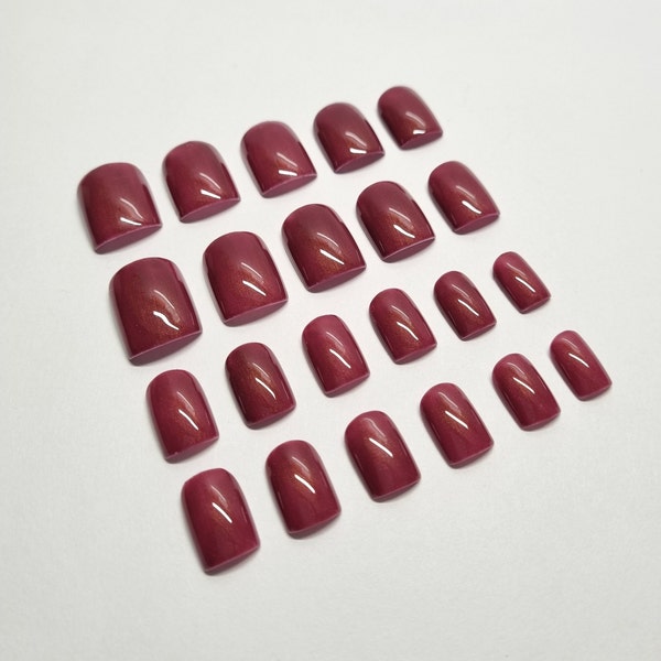 Golden Amber Extra Short Press On Nails - Full Set of 22