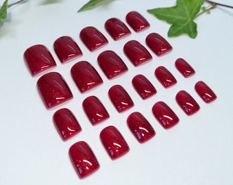 Unghie finte Cranberry Fizz, set completo di 22