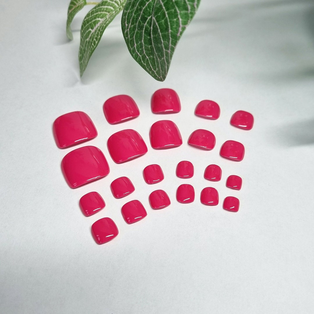 Toe Nails Raspberry Raspberry Smoothie Press on Toenails - Etsy
