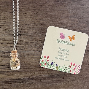 Protection Spell Jar Necklace | Protection Spell | Altar | Witchy Gifts | Necklace