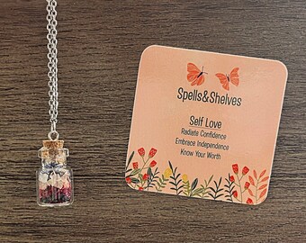Zelfliefde spreuk pot ketting | Liefdesspreuk | Eigenwaardespreuk | Altaar | Heksencadeaus | Ketting: