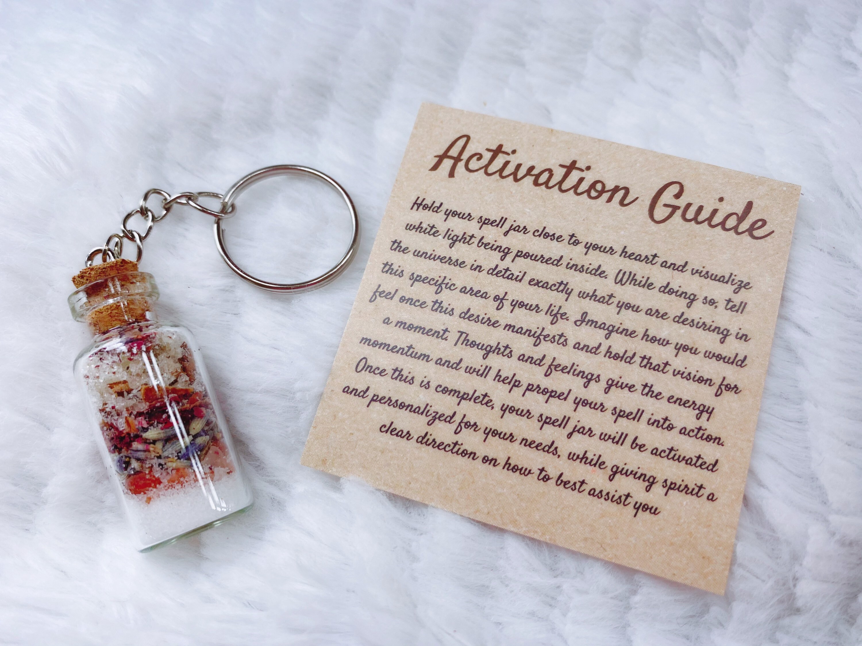 Love & Attract Spell Jar Keychain Etsy