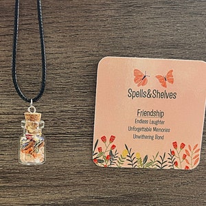 Friendship Spell Jar Necklace | Soul Family | Soul Tribe | Altar | Witchy Gifts | Necklace