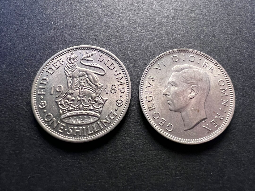 United Kingdom Silver Shilling Coins British 1900-1949 Excellent