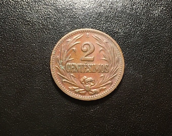 Uruguay 2 Centesimos Coins 1900-1949 Excellent Uruguayan Coins!