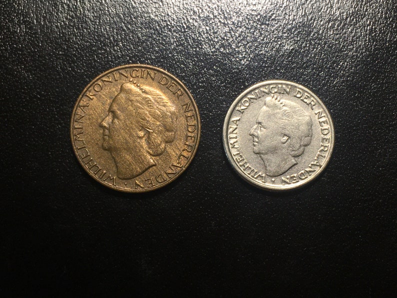 Netherlands Dutch Coins 1925-1949 1 Cent 25 Cents Denominations VG-AU Excellent Coins!