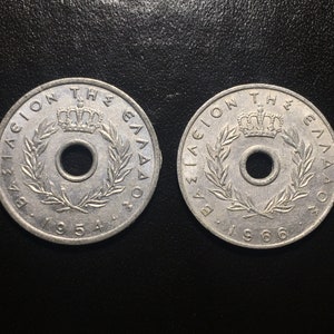 Greece Coins Greek Drachma Lepta by Year 1950-1989 Drachmai Lepton Drachmes EF-AU Excellent Condition!