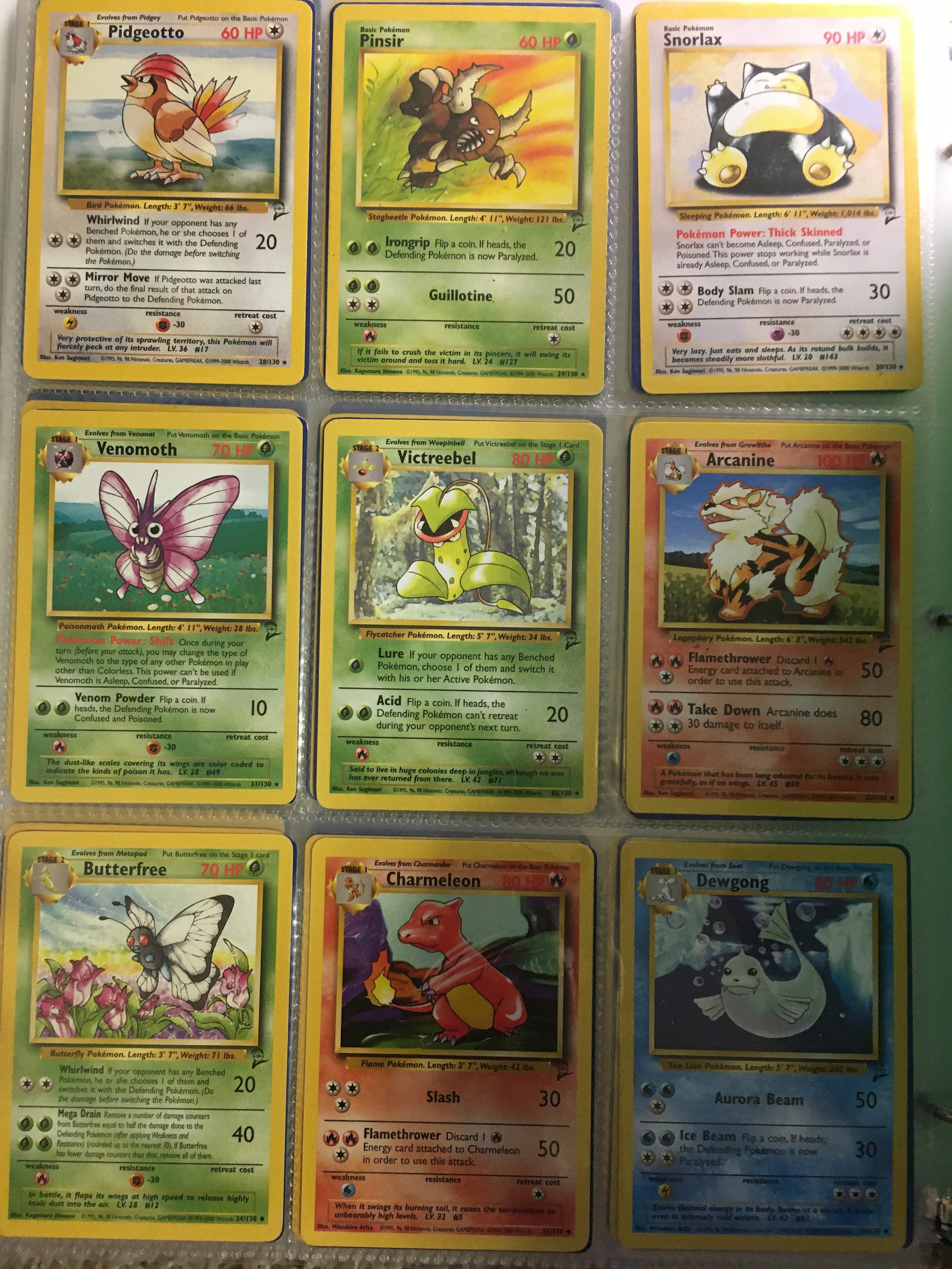 Gold Elite Pokemon Vintage Base Set 2 Collector Lot 10 Cards Plus Bonus ...