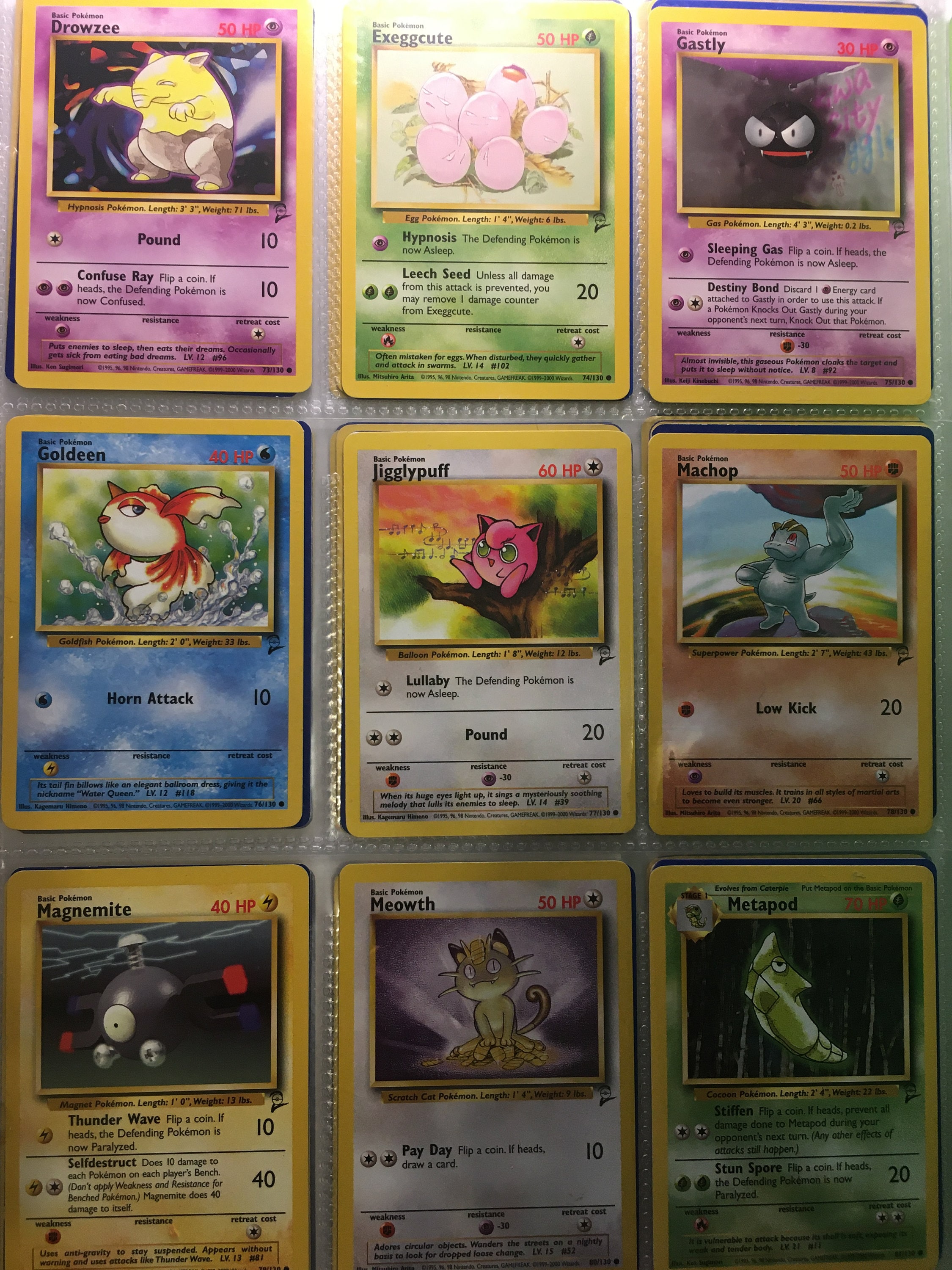 Gold Elite Pokemon Vintage Base Set 2 Collector Lot 10 Cards Plus Bonus ...