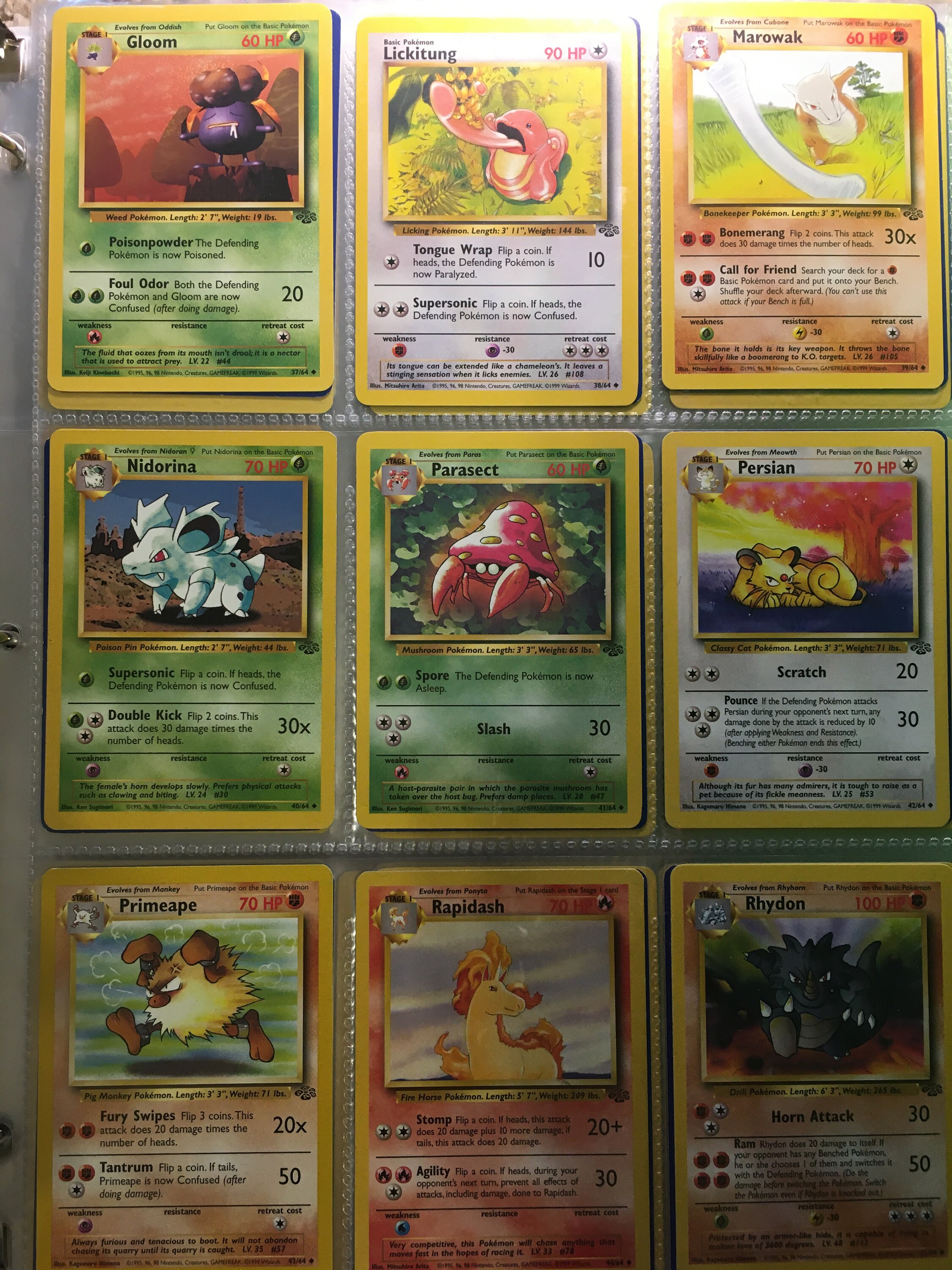 jungle pokemon card list Pokmon Set Binder Classic TCG Design Fighting Types Gold Elite Pokemon Vintage Jungle