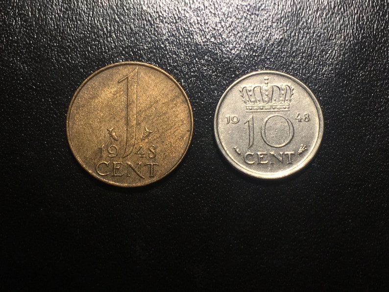 Netherlands Dutch Coins 1925-1949 1 Cent 25 Cents Denominations VG-AU Excellent Coins!