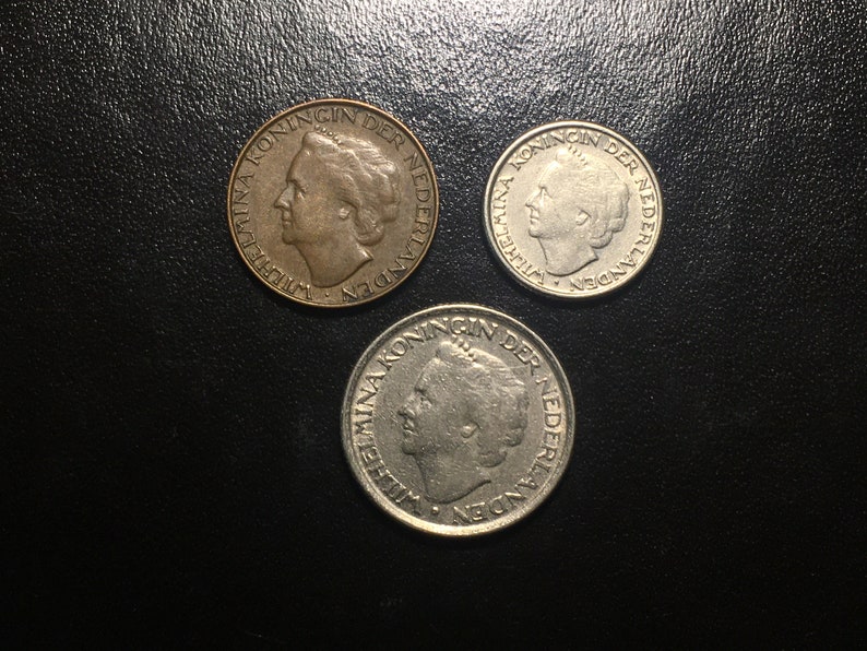 Netherlands Dutch Coins 1925-1949 1 Cent 25 Cents Denominations VG-AU Excellent Coins!