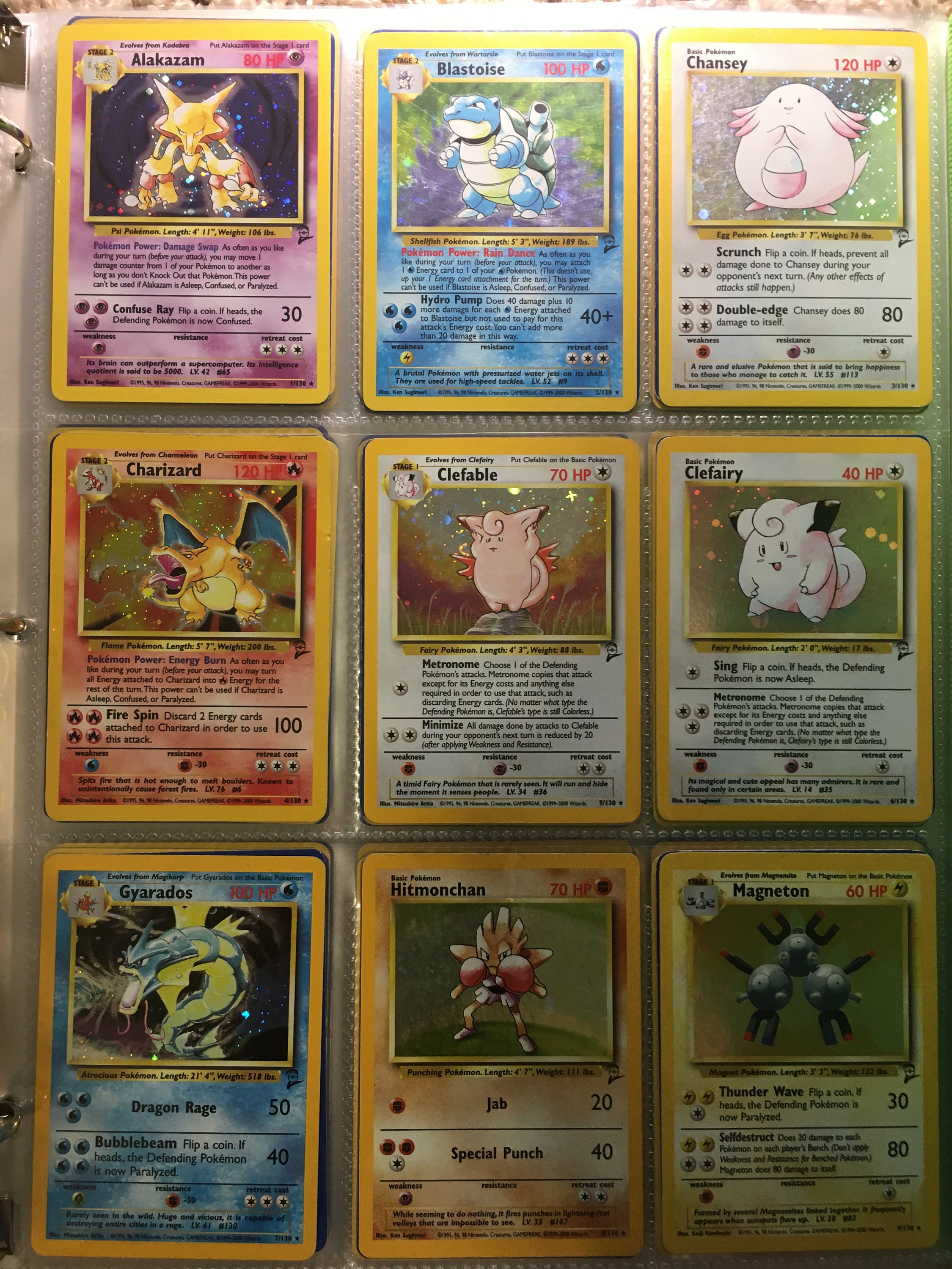 Gold Elite Pokemon Vintage Base Set 2 Collector Lot 10 Cards Plus Bonus ...