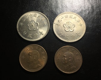 Taiwan Coins Taiwanese Jiao New Dollar New Dollars by Year 1949