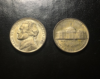 Silver Wartime Nickel 5 Cents Nickels by Year, Mint, and Grade 1942-1945 World War 2 United States Coins