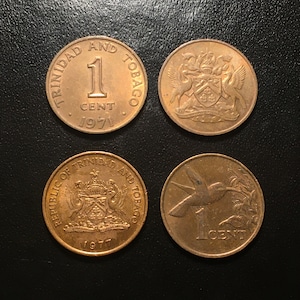 Trinidad and Tobago Coins Trinidadian Cent Cents Dollar Dollars 1950-2000 EF-AU Excellent Condition!
