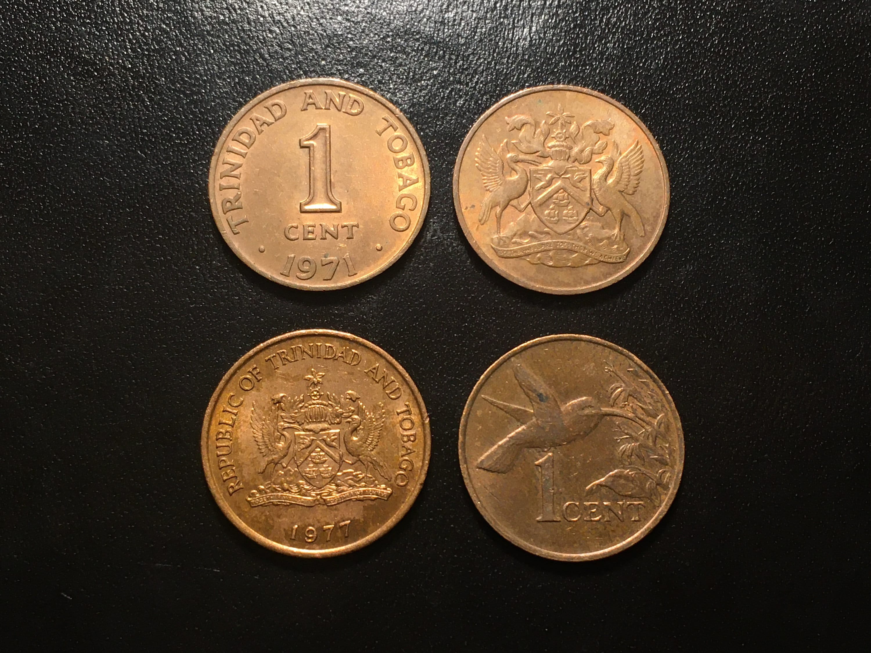 Trinidad and Tobago Coins Trinidadian Cent Cents Dollar Dollars