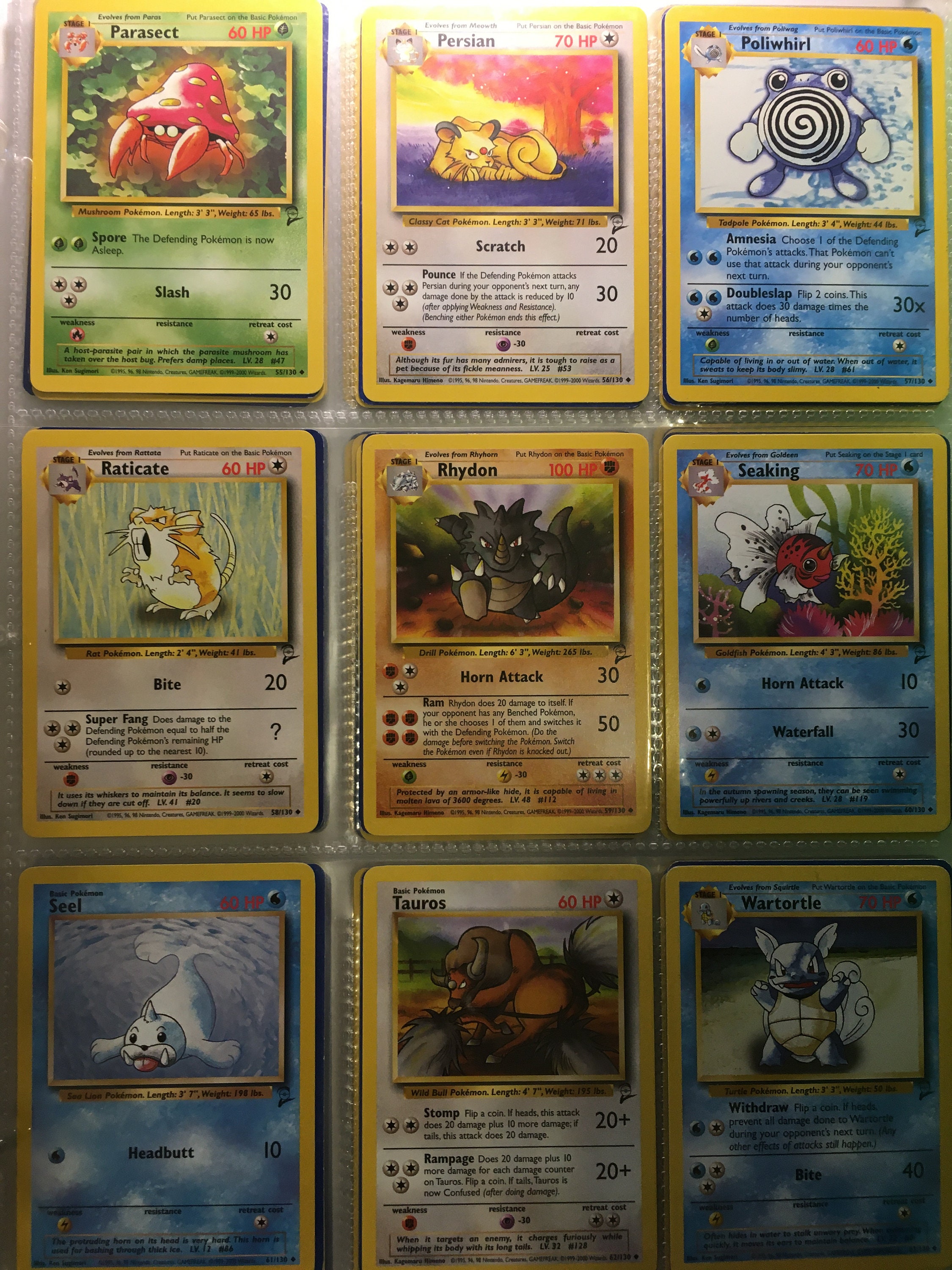 Gold Elite Pokemon Vintage Base Set 2 Collector Lot 10 Cards Plus Bonus ...