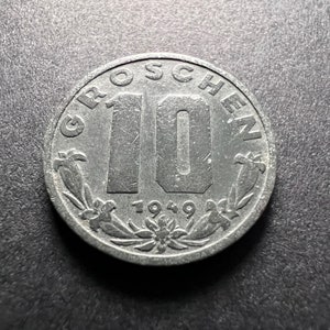 Austria 10 Groschen Coins 1923-1949 Excellent Austrian Coins!