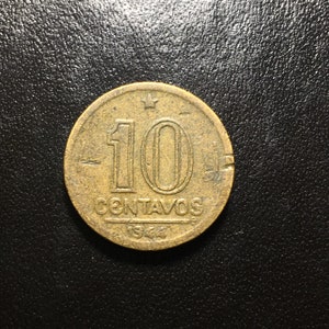 Brazil 10 Centavos Coins 1942-1949 Excellent Brazilian Coins!