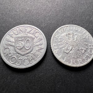 Austria 50 Groschen Coins 1923-1949 Excellent Austrian Coins!