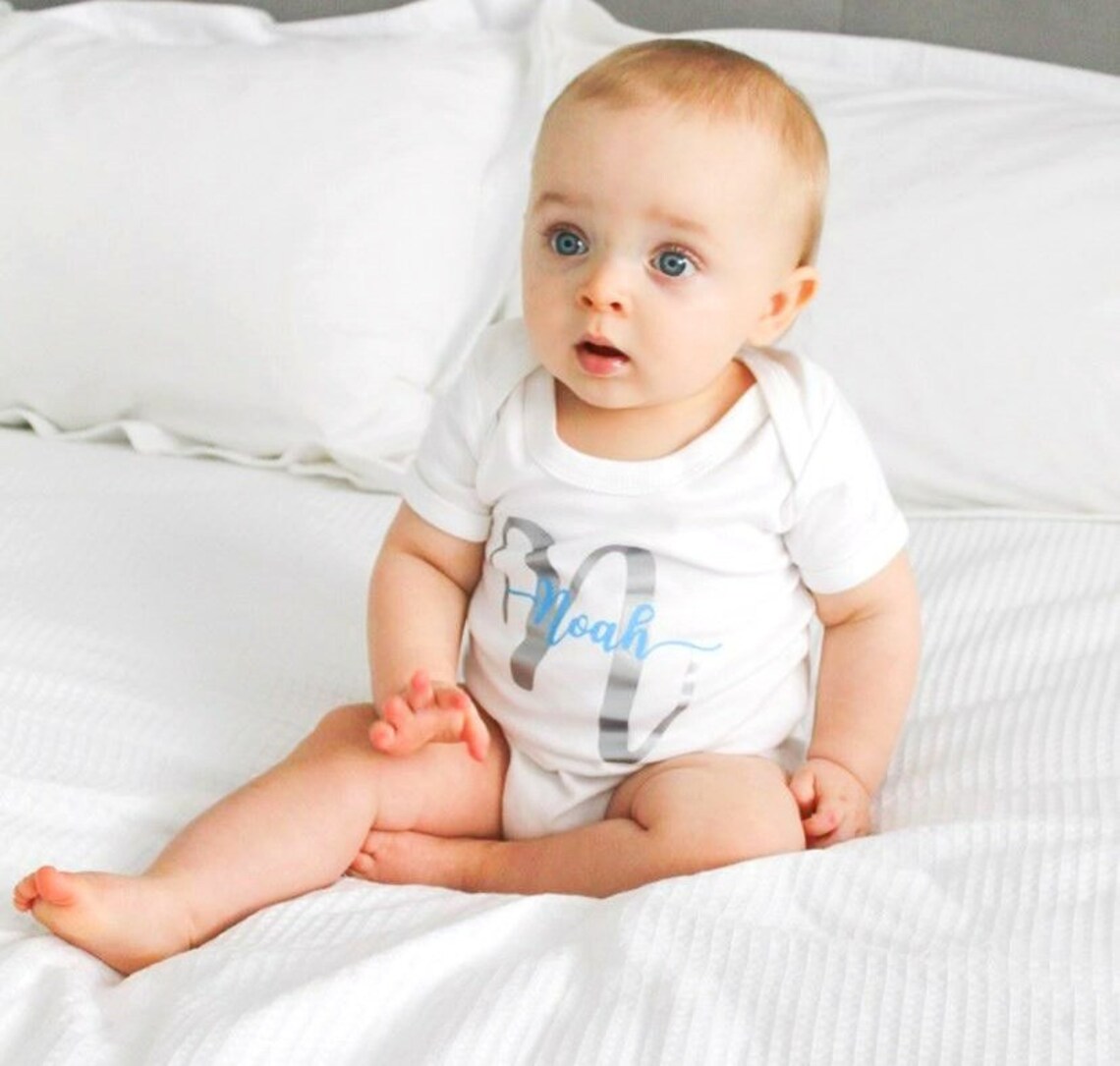 Personalised organic cotton baby vest Etsy