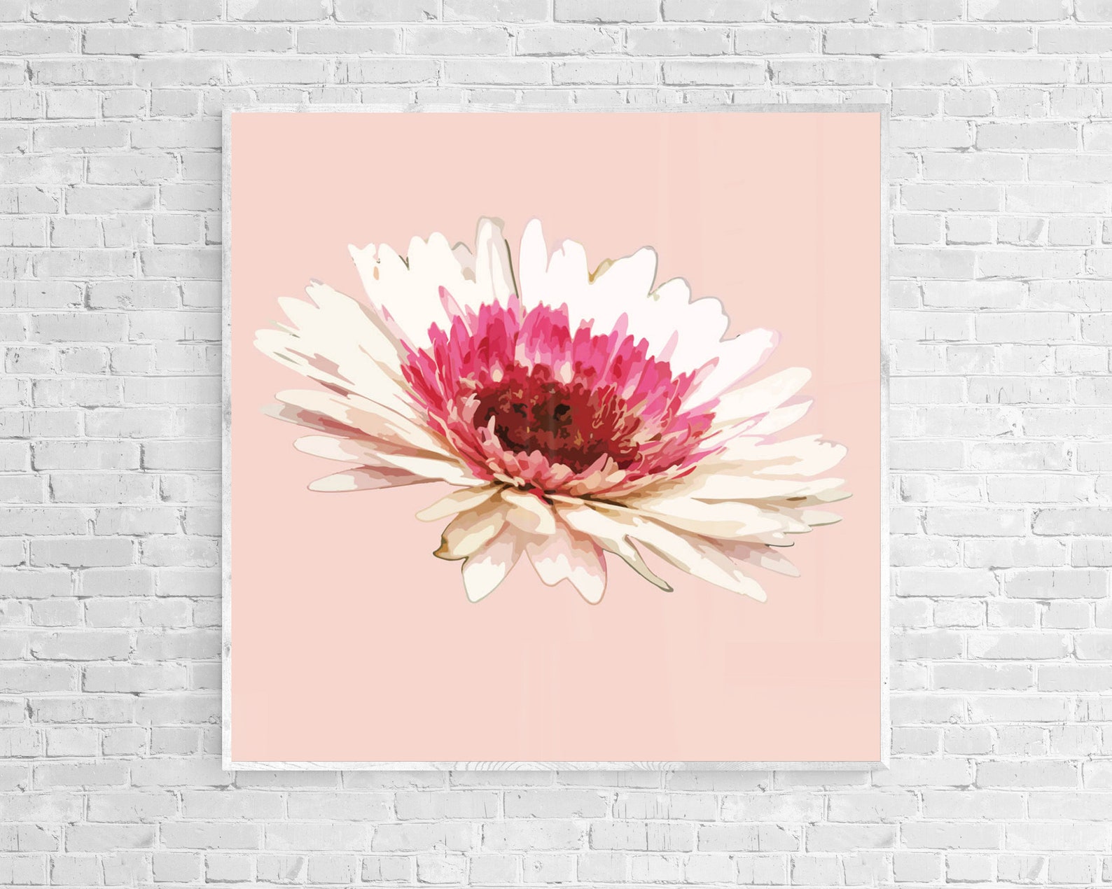 Pink Flower Poster Flower Print Botanical Gift Instant Etsy