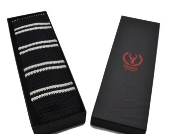 Exclusive Men's Knitted Tie (Square end) by Butlers of London in a luxury gift box