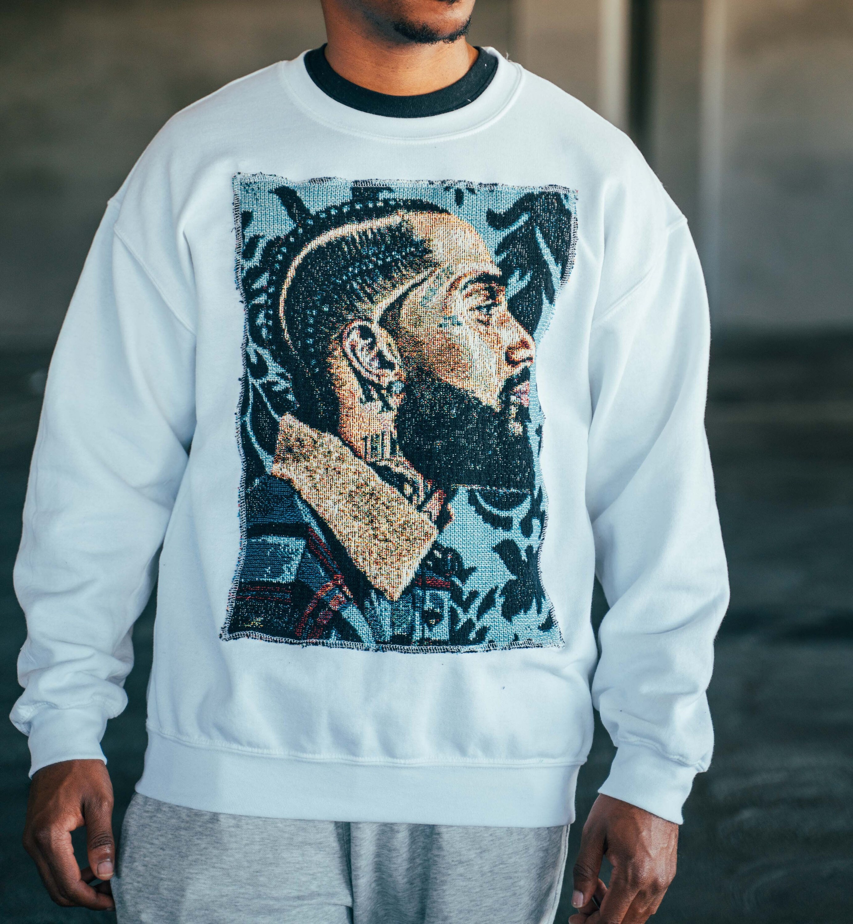 Nipsey Hussle Tapestry Crewneck Etsy