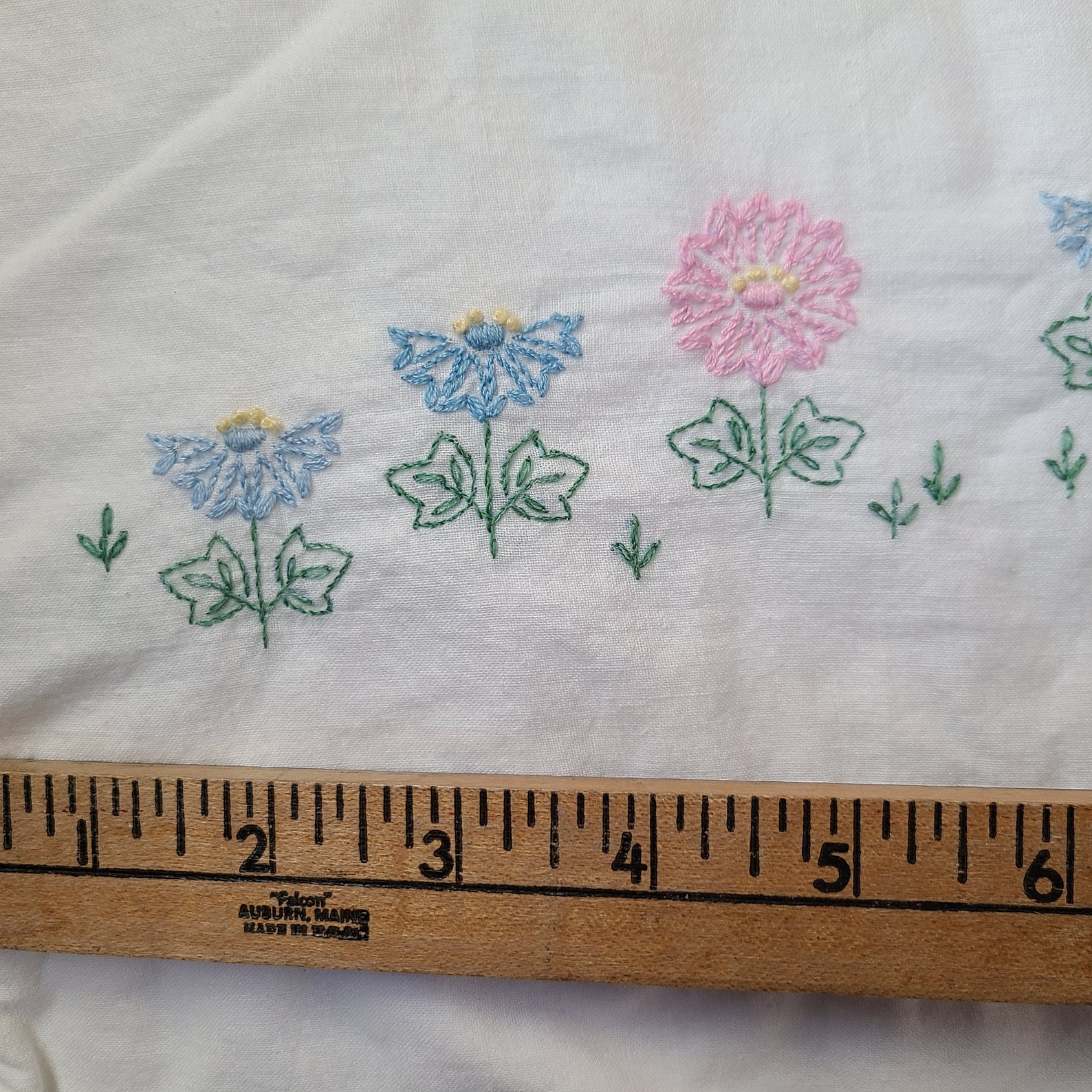 Pillowcases Embroidered with Floral Design Etsy
