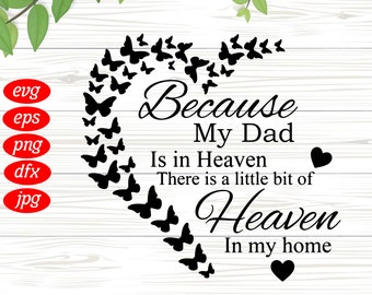 Download Dad In Heaven Svg Etsy