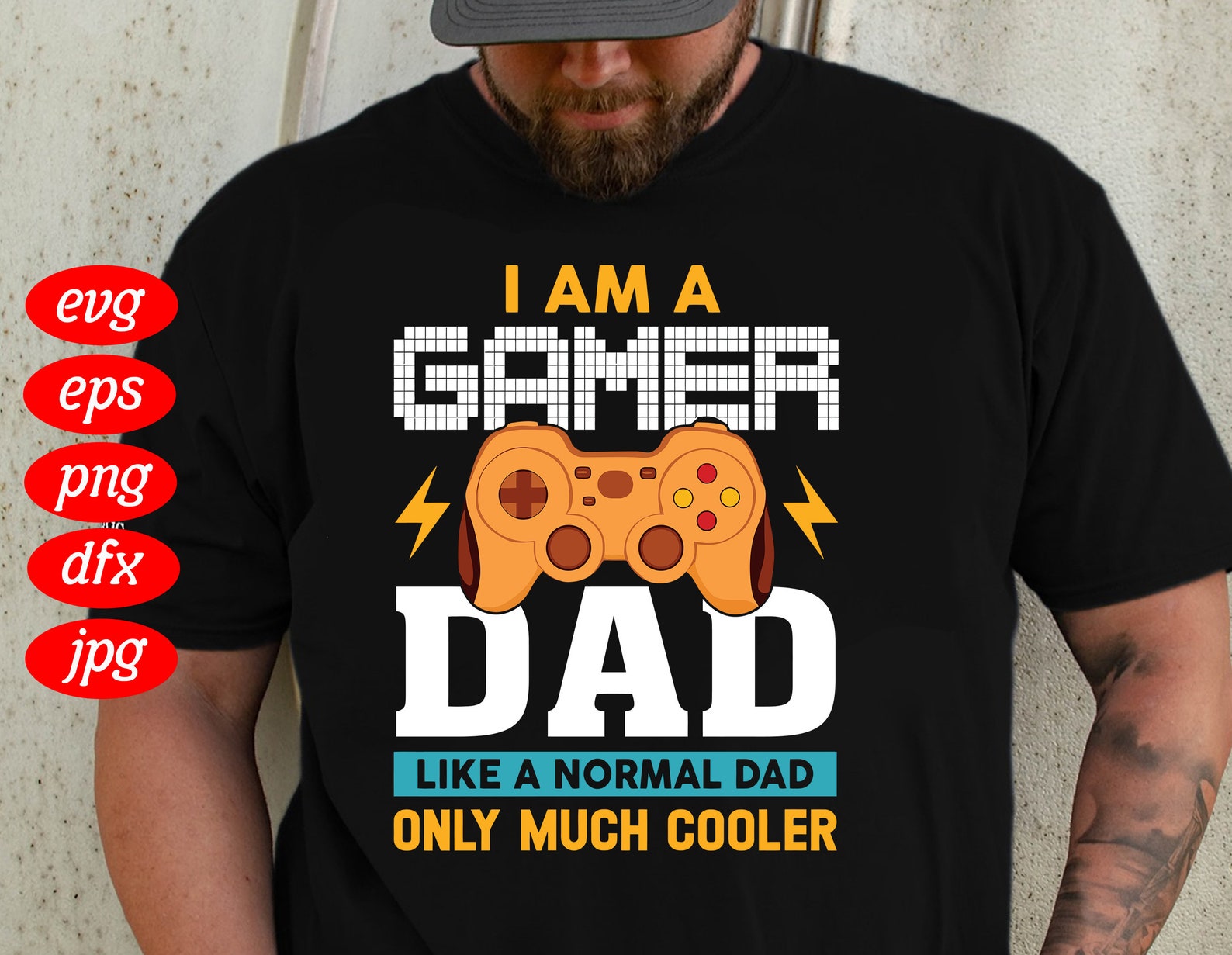 I Am A Gamer Dad SVG Cooler Dad Svg Father's Day Svg | Etsy