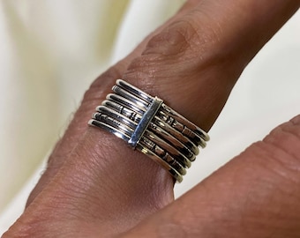 Bague Ancienne En Argent Massif - Style Traditionnel Berbère émaillé, Occasion