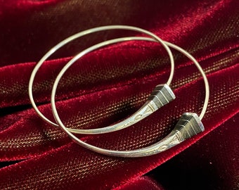 Tazbit silver Tuareg earrings