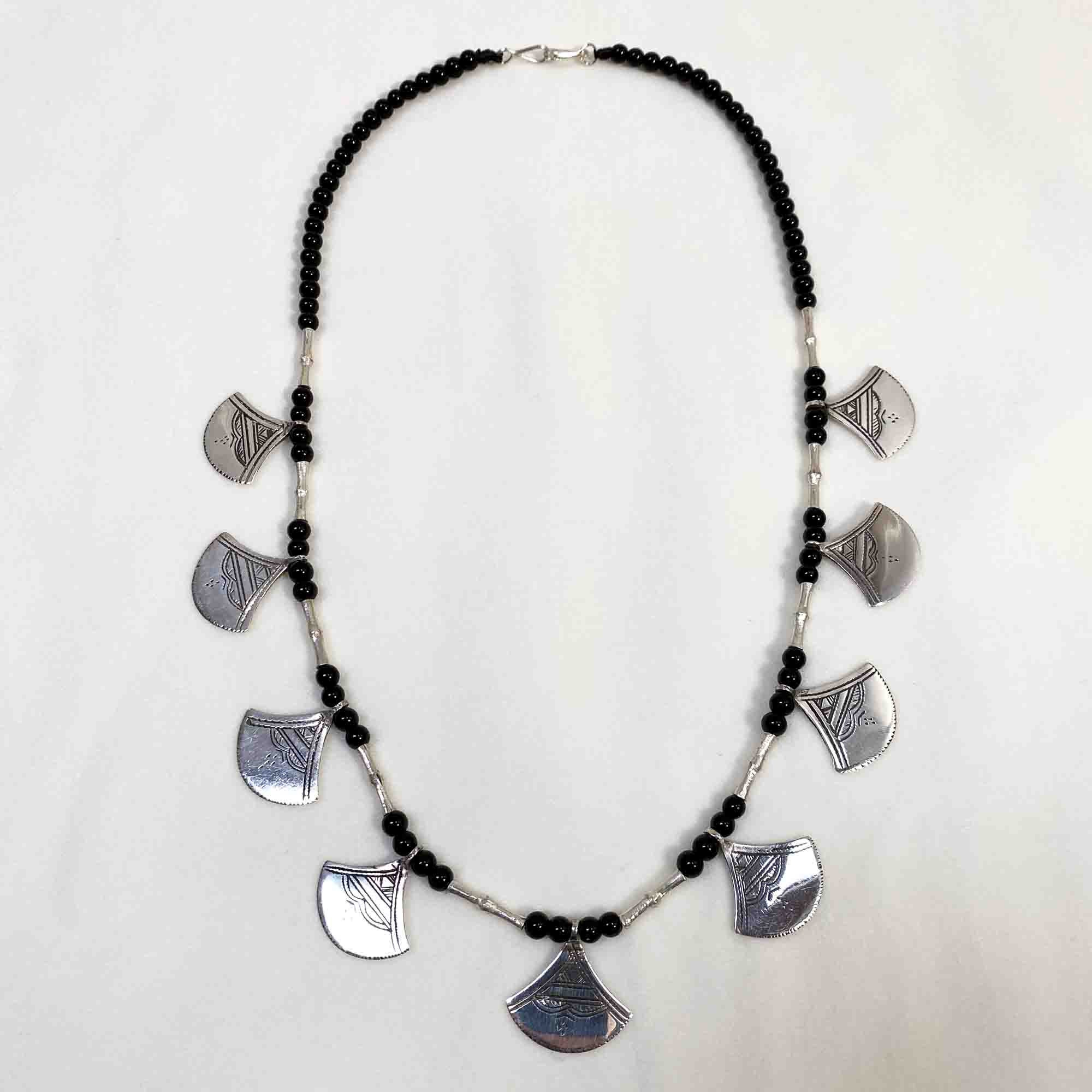 Tuareg Necklace in Solid Silver and Onyx - Etsy