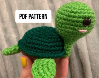 Crochet Turtle Pattern, PDF Amigurumi, Sea Turtle, Arts and Crafts Crochet Pattern