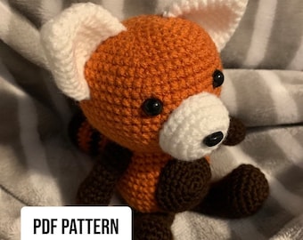 Crochet Pattern, Crochet Red Panda, Fox, Amigurumi Pattern, Arts and Crafts