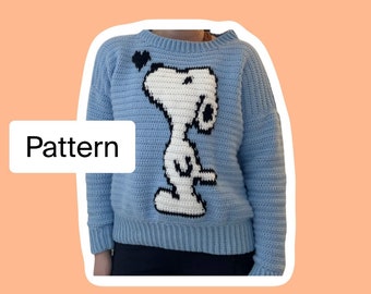 Crochet Sweater Pattern, Crochet Dog Sweater Pattern, Crochet Jumper Pattern, Crochet Pullover Sweater, Crochet Sweater Tapestry Pattern