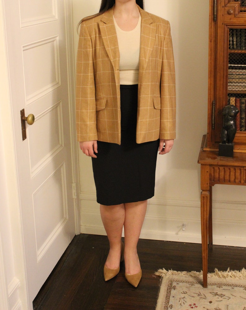 Talbots plaid checked blazer image 2