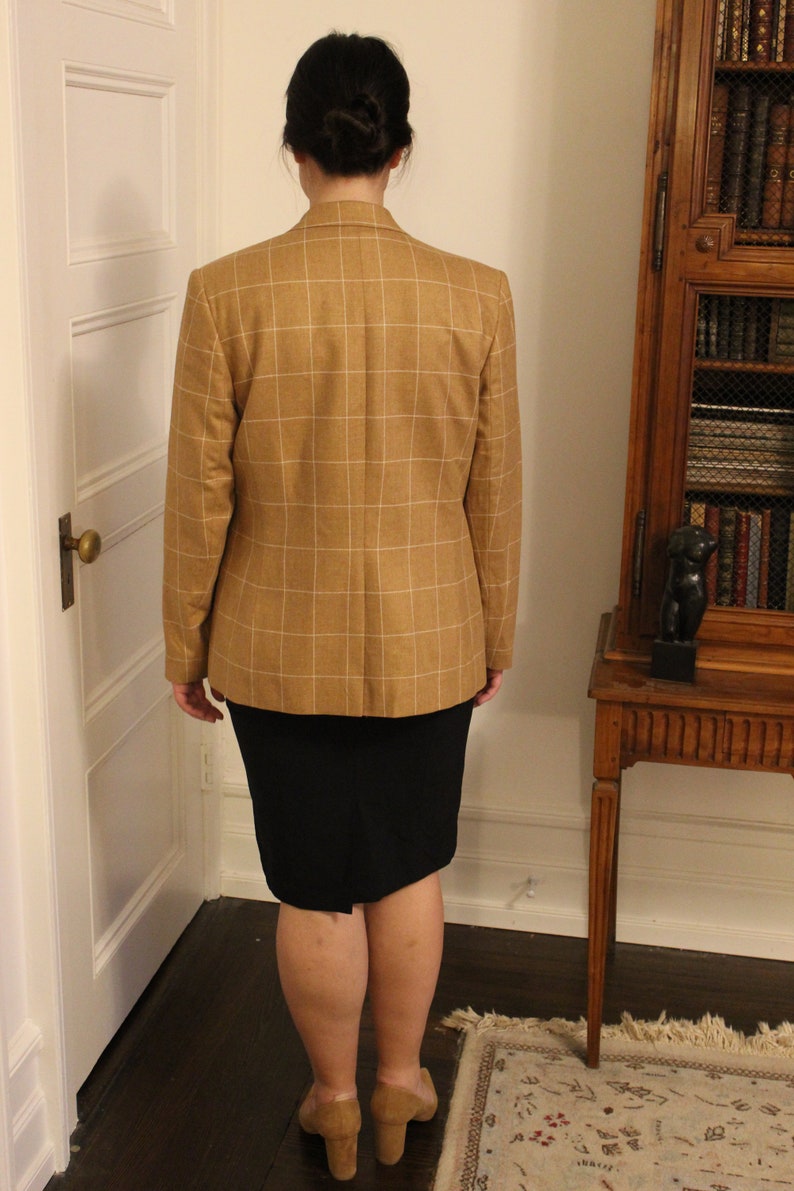 Talbots plaid checked blazer image 3