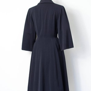 vintage 1940s princess coat in navy blue small image 5