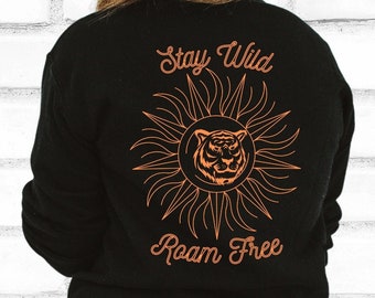 Tiger shirt tiger graphic tee Tiger t shirt tiger sweatshirt Vintage tiger shirt Quote shirt Mystical shirt Celestial shirt Graphic tiger t