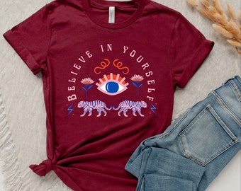 Tiger Tiger t shirt Tiger shirt Mental health shirt Self love Cottagecore clothing Cottagecore shirt Tiger graphic tee Tiger tshirt