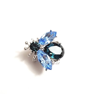 Luxe kristallen bijenbroche/jurk speld/art deco broches/rugzak broche/hoed broche/sjaal broche/mis kweepeer/sweet 16 cadeau