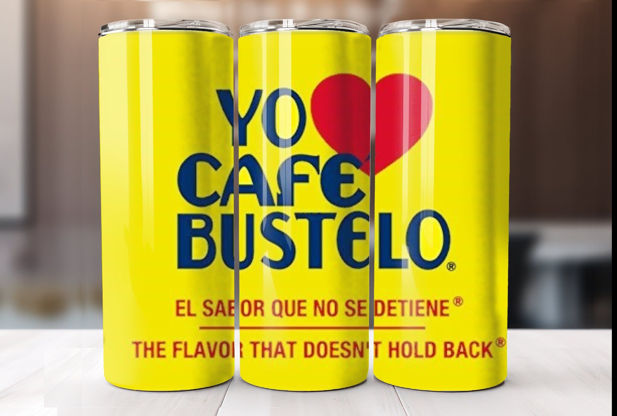 Yo Cafe Bustelo 20oz Tumbler Stainless Steel. Comes With a Stainless